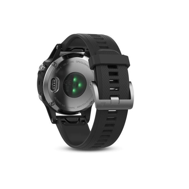 Garmin Fenix 5 Silver cu curea neagra