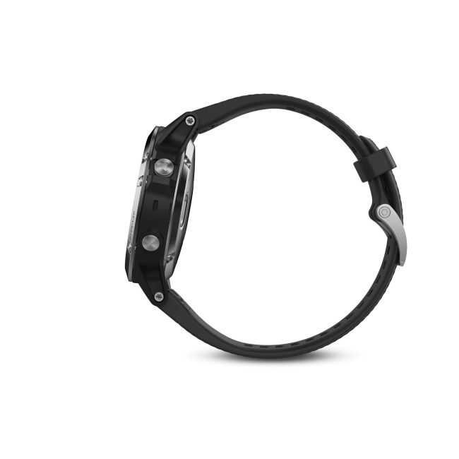 Garmin Fenix 5 Silver cu curea neagra