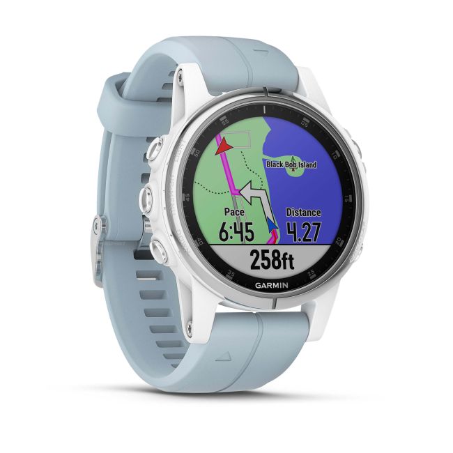 Garmin Fenix 5s Plus Silver alb albastru deschis
