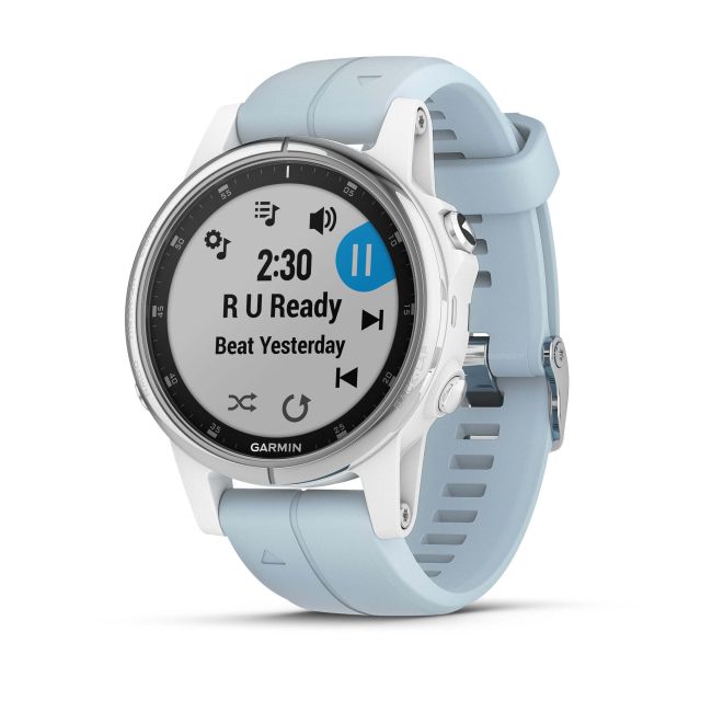 Garmin Fenix 5s Plus Silver alb albastru deschis