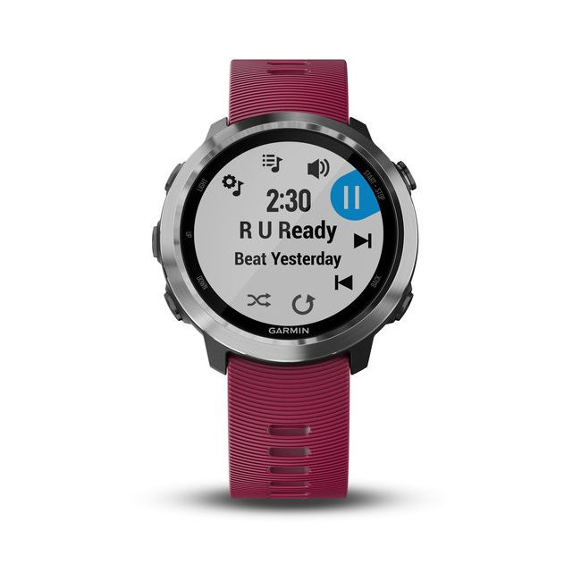 Garmin Forerunner 645 Music ciresiu silver - ceas cu GPS pentru alergare, bicicleta, cardio, yoga si alte sporturi