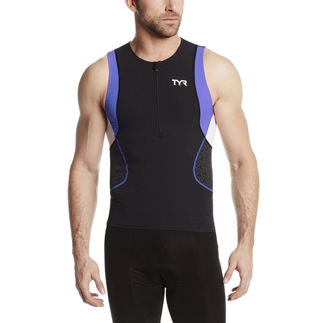 Men Competitor Singlet TYR negru-albastru