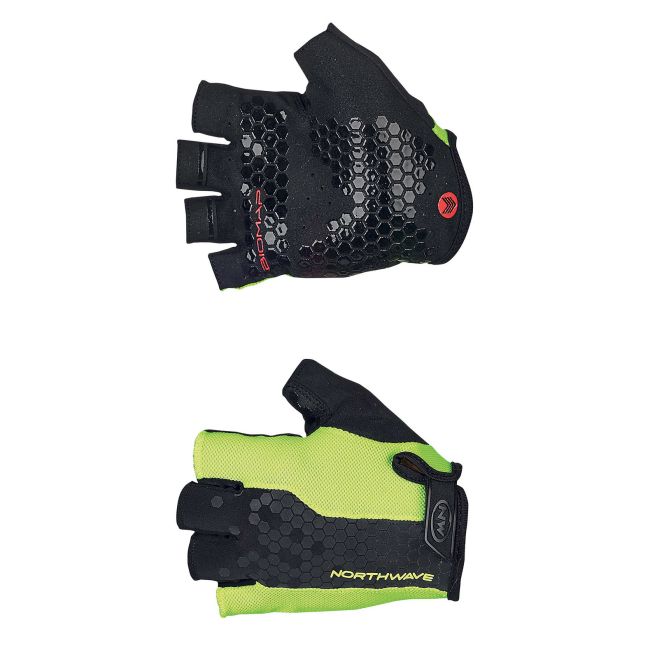 Northwave - Manusi ciclism GRIP degete scurte - galben fluo negru