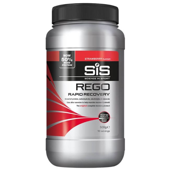 SiS - Supliment refacere dupa efort fizic Rego Rapid Recovery, aroma Capsuni - bidon 500g