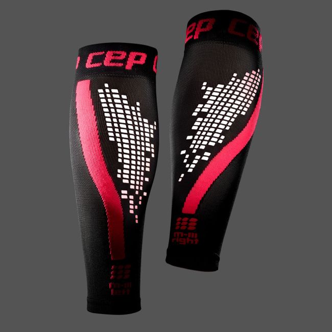 CEP Compresie gamba Nighttech pentru femei - negru roz
