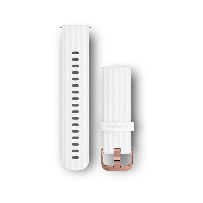 Garmin Vivoactive 3/ Vivomove HR/ Forerunner 245 645 curea silicon SM Quick Release alb-roz-auriu