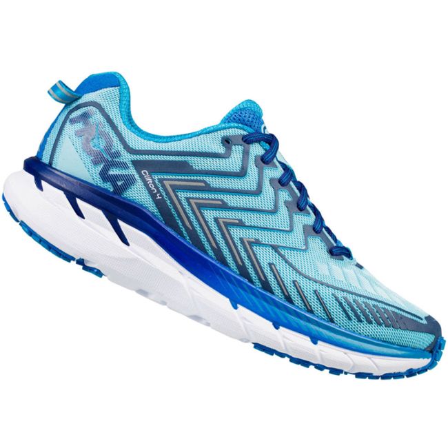 Hoka One Clifton 4 - pantofi alergare pentru femei - albastru Topaz albastru Imperial