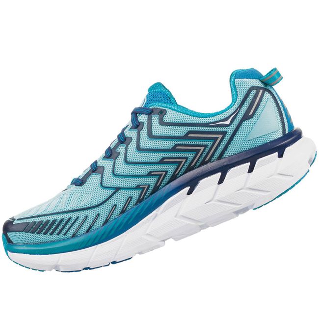 Hoka One Clifton 4 - pantofi alergare pentru femei - albastru Topaz albastru Imperial