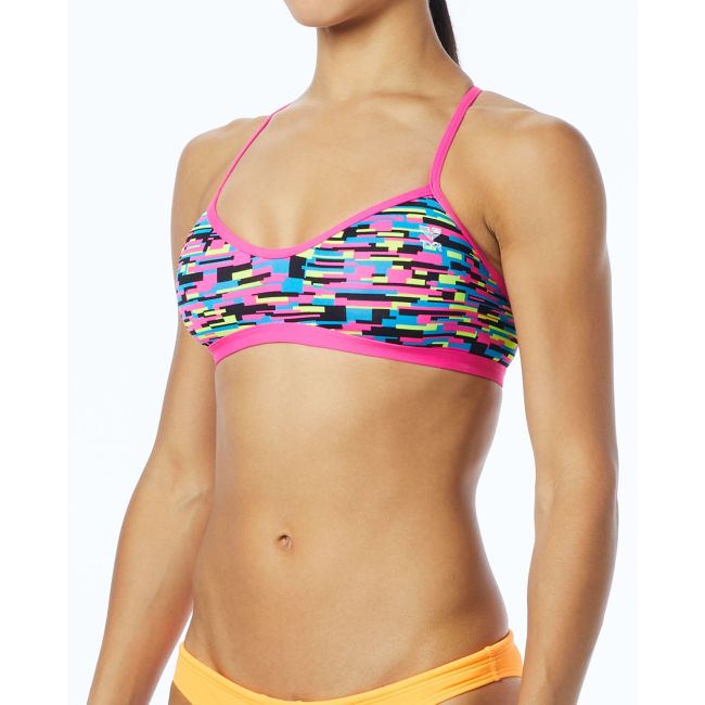 TYR - bustiera - Drift Trinity Top - albastru roz