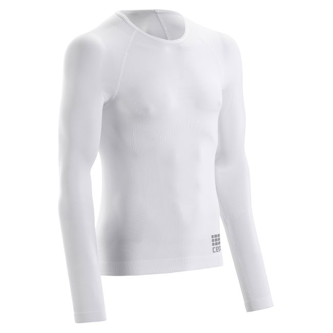 CEP - Tricou de compresie cu maneci lungi, Ultralight - alb
