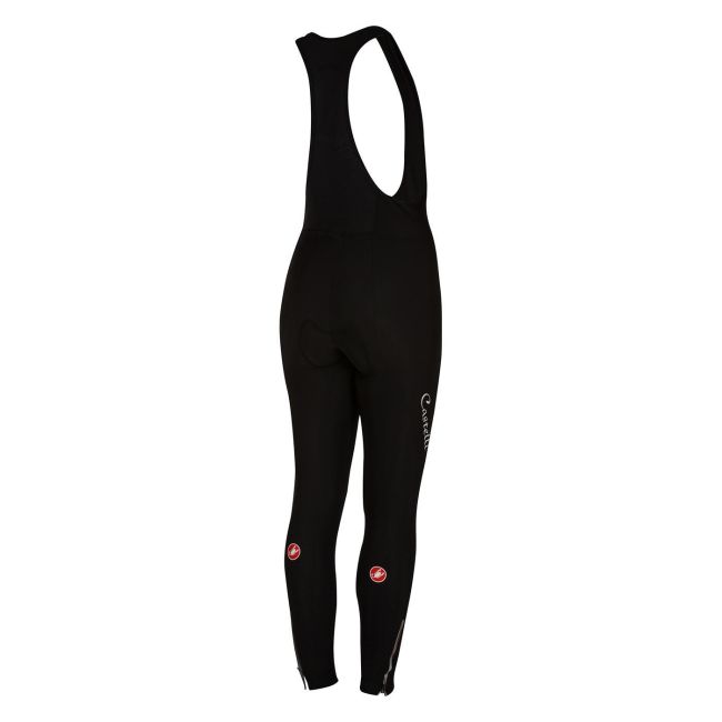 Castelli Chic Bibtight pantaloni iarna dama negru-rosu
