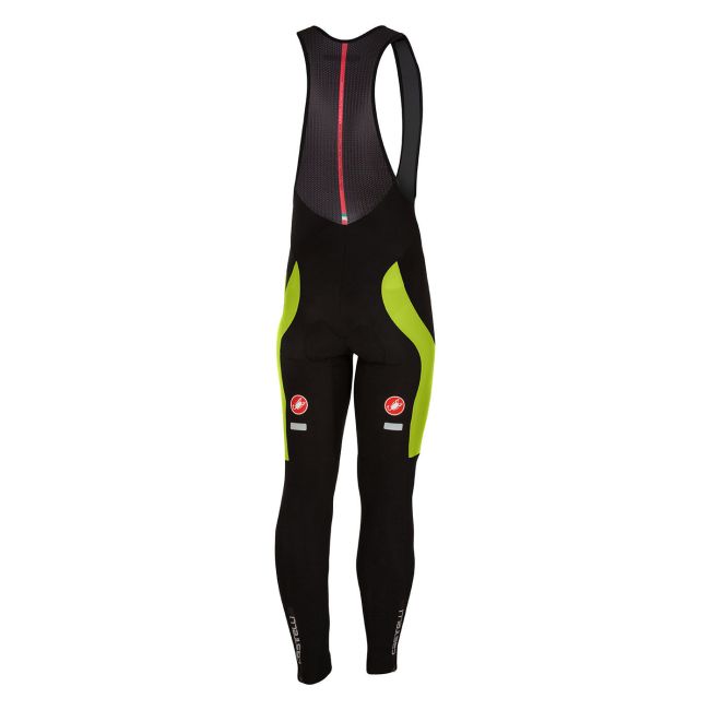 Castelli Velocissimo 3 Bibtight pantaloni iarna negru-galben fluo
