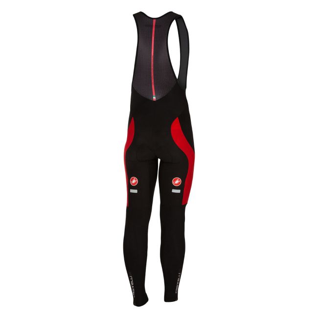 Castelli Velocissimo 3 Bibtight pantaloni iarna negru-rosu