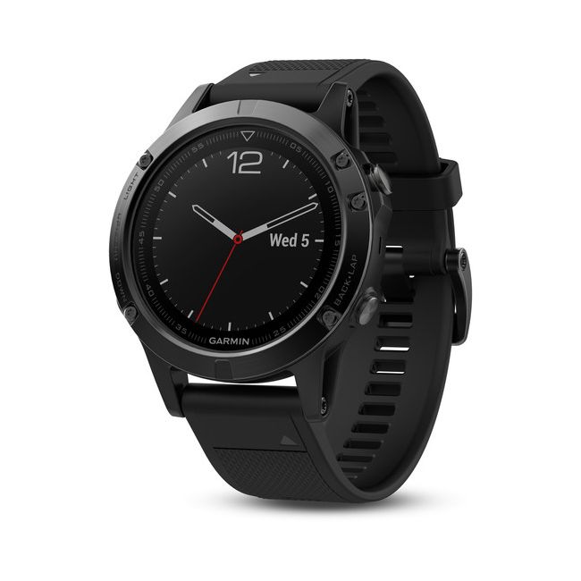 Garmin Fenix 5 Sapphire Black cu curea neagra