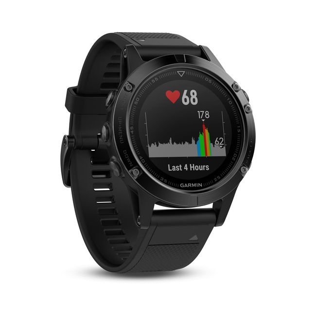 Garmin Fenix 5 Sapphire Black cu curea neagra