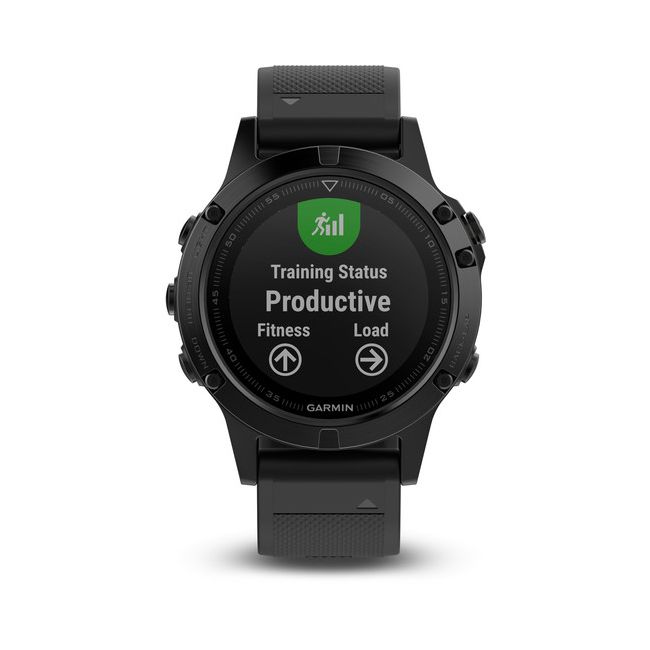 Garmin Fenix 5 Sapphire Black cu curea neagra