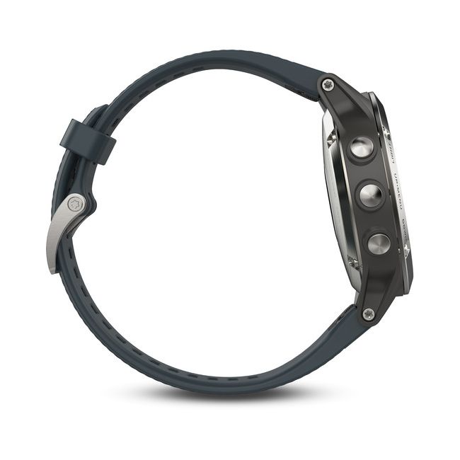 Garmin Fenix 5 Silver cu curea albastra granit