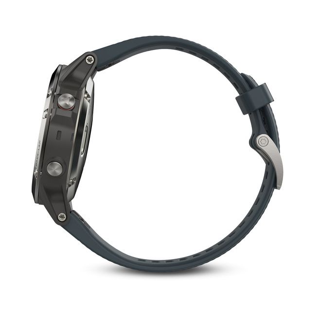 Garmin Fenix 5 Silver cu curea albastra granit