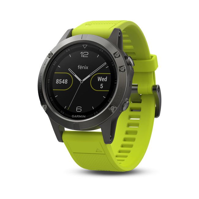 Garmin Fenix 5 Slate grey cu curea galbena