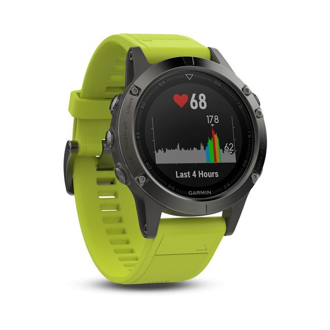 Garmin Fenix 5 Slate grey cu curea galbena
