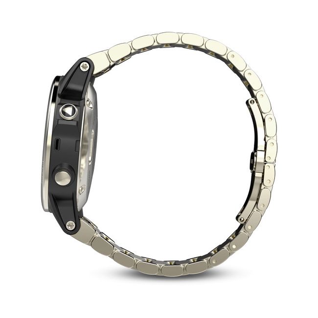 Garmin Fenix 5S Sapphire Champagne cu curea metalica