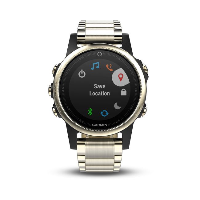 Garmin Fenix 5S Sapphire Champagne cu curea metalica