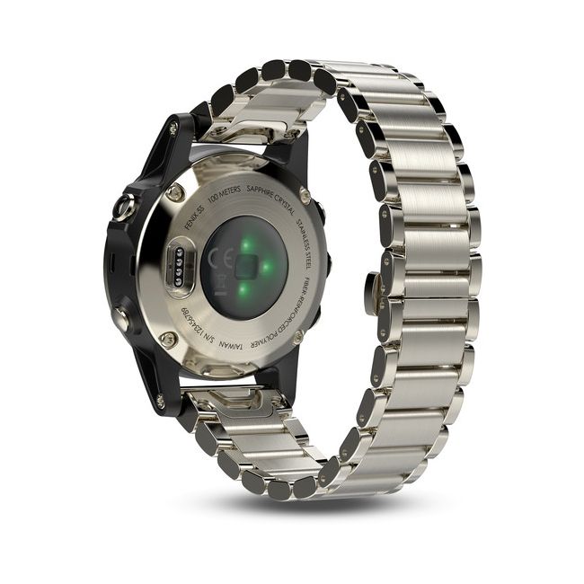 Garmin Fenix 5S Sapphire Champagne cu curea metalica