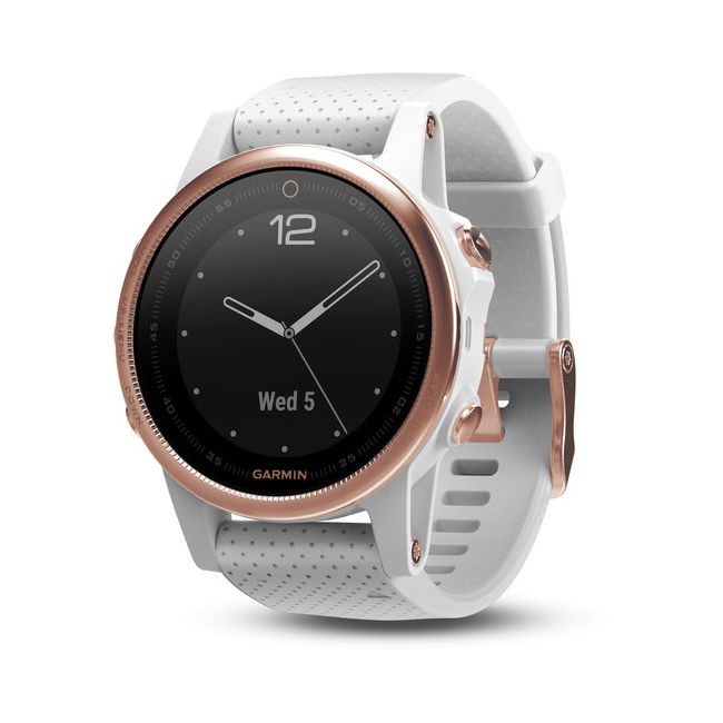 Garmin Fenix 5S Sapphire Rose Gold cu curea alba