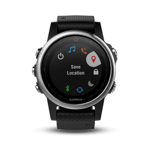 Garmin Fenix 5S Sapphire Slate Grey cu curea neagra