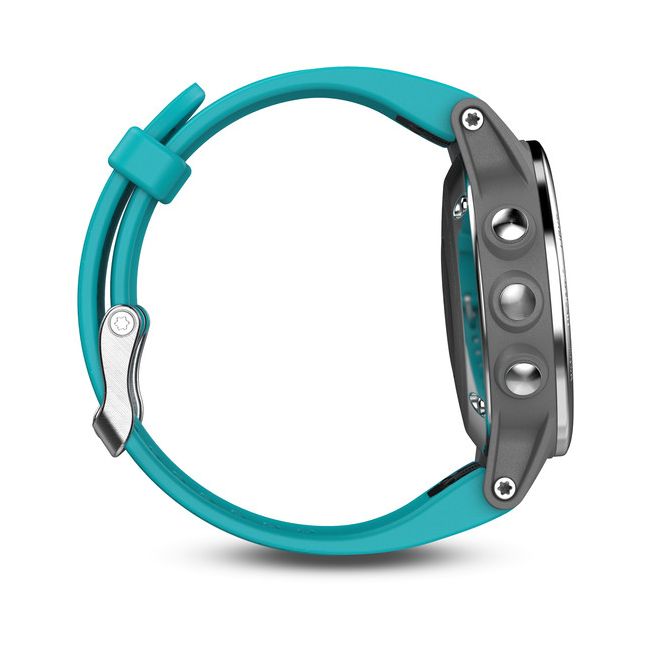 Garmin Fenix 5S Silver cu curea turcoaz