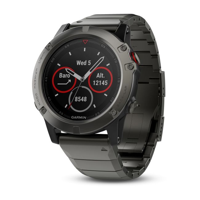 Garmin Fenix 5X Slate Grey Sapphire cu curea metalica