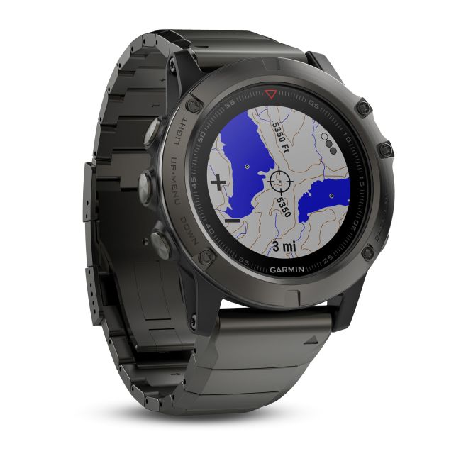 Garmin Fenix 5X Slate Grey Sapphire cu curea metalica