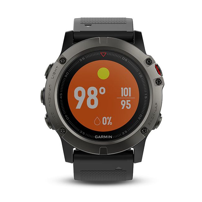 Garmin Fenix 5X Slate Grey Sapphire cu curea neagra