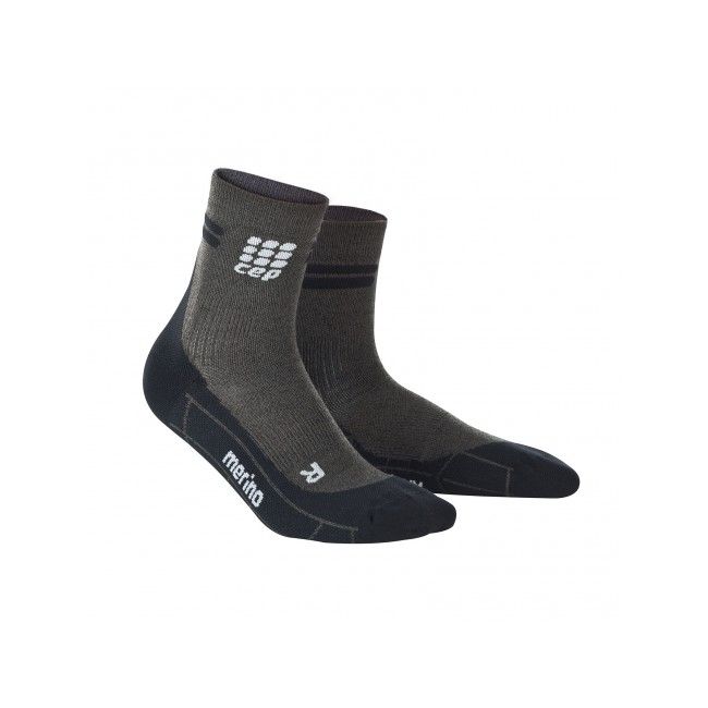 CEP Run Merino Short Cut Socks W negru-antracit