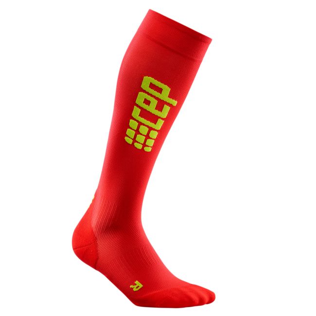 CEP Sosete de compresie 2.0 pentru alergare Ultralight rosu-verde
