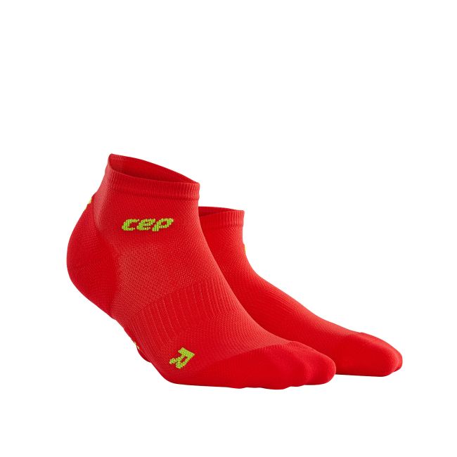 CEP Sosete low cut Ultralight rosu-verde