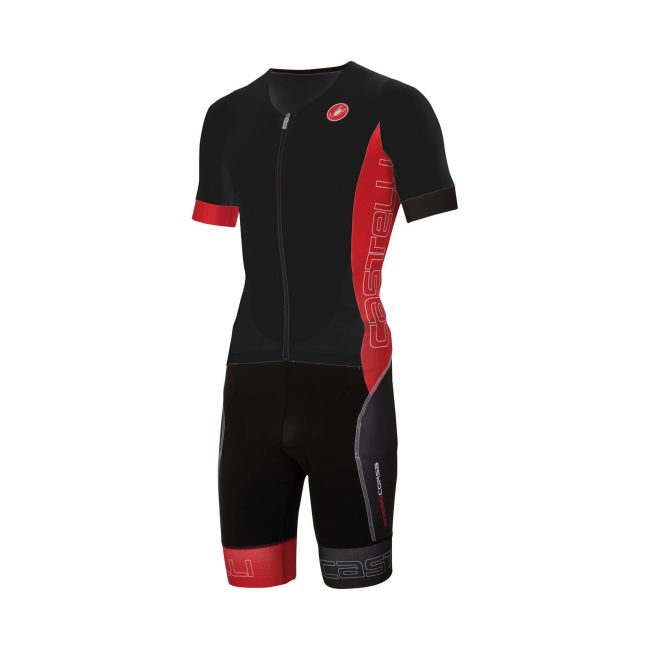 Castelli Trisuit Free Sanremo SS Negru/Rosu