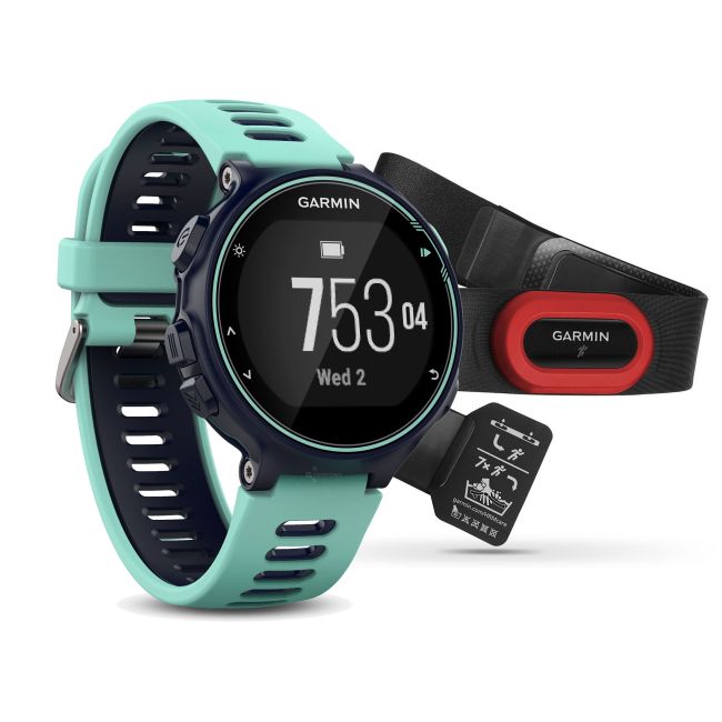 Garmin Forerunner 735xt albastru-turcoaz Bundle HRM-RUN - ceas cu GPS pentru alergare, bicicleta, inot, triatlon si alte sporturi