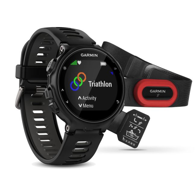 Garmin Forerunner 735xt negru-gri Bundle HRM-Run - ceas cu GPS pentru alergare, bicicleta, inot, triatlon si alte sporturi