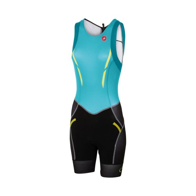 Castelli Trisuit Free W Tri ITU Negru/Turcoaz