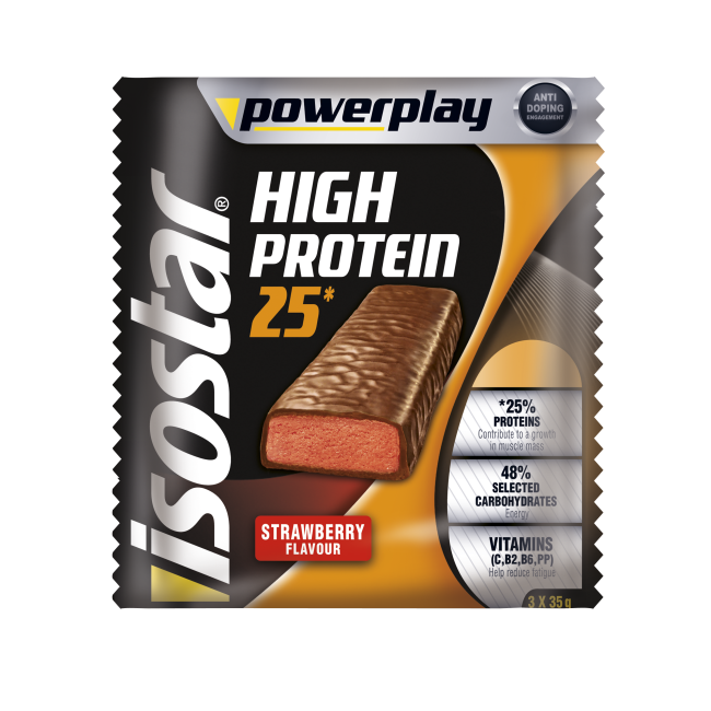 Powerplay High Protein Bar Strawberry 3x35g Isostar