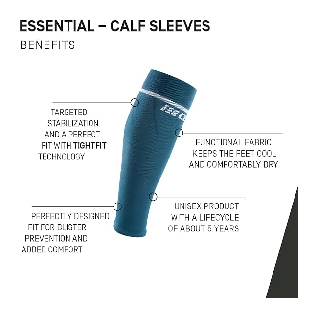CEP - jambiere compresie gamba - Essential Calf Sleeves - Albastru aerobic air