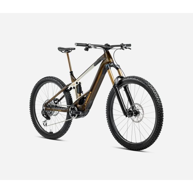Bicicletă electrică eMTB Enduro Orbea WILD M-TEAM - Caramel Carbon View (Gloss) | Cream White (Matt)