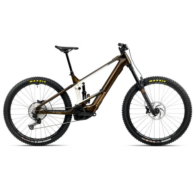 Bicicletă electrică eMTB Enduro Orbea WILD M20 - Caramel Carbon View (Gloss) | Cream White (Matt)