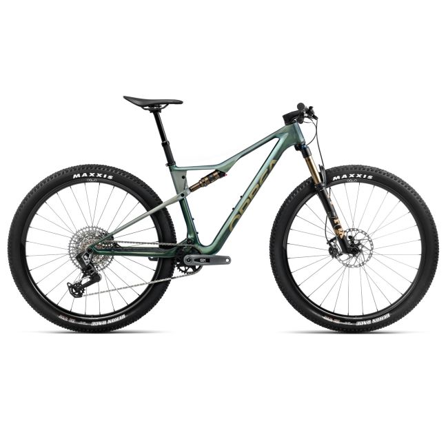 Bicicletă MTB XC full suspension Orbea OIZ M10 AXS - Seaweed Carbon View (Gloss) | Spaceship Green (Matt)