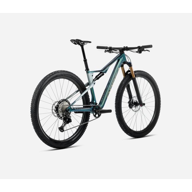 Bicicletă MTB XC full suspension Orbea OIZ M21 - Seaweed Carbon View (Gloss) | Spaceship Green (Matt)