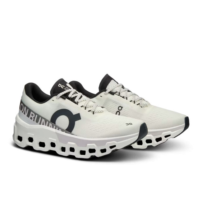 On Cloudmonster 2 - pantofi alergare pentru femei - Alb negru White | Frost
