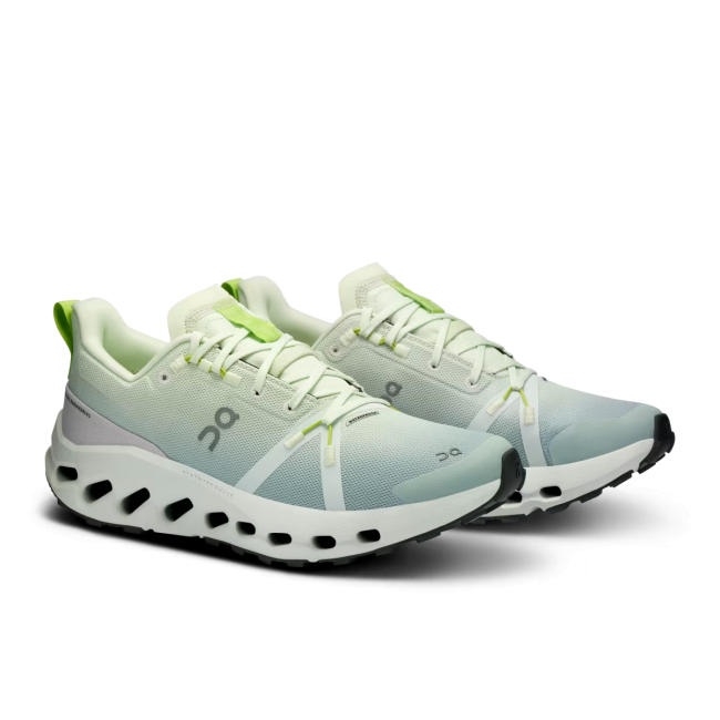On - pantofi alergare trail pentru femei - Cloudsurfer Trail WP - verde gri Lima | Mineral