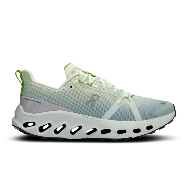 On - pantofi alergare trail pentru femei - Cloudsurfer Trail WP - verde gri Lima | Mineral