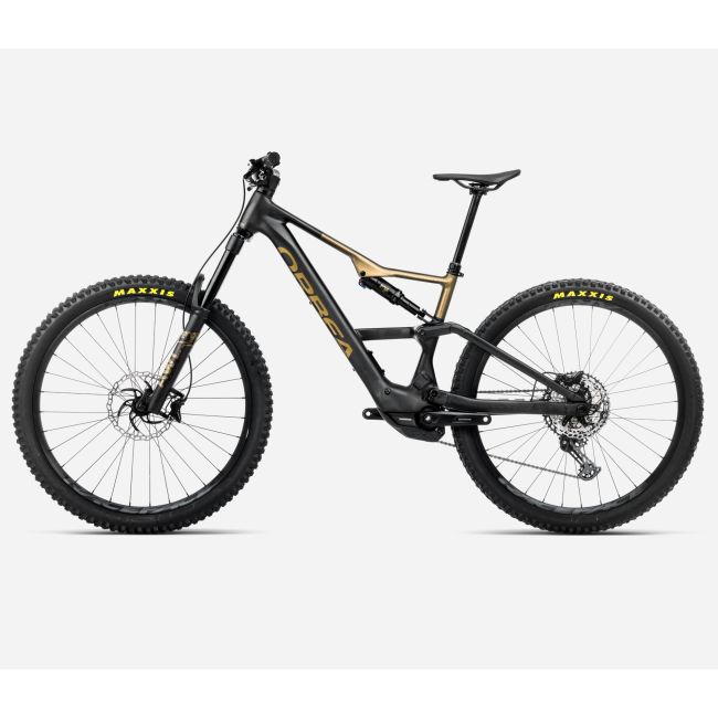 Bicicletă electrică eMTB Trail Orbea RISE LT H20 - Diamond Black | Splash Olive Green (Matt)